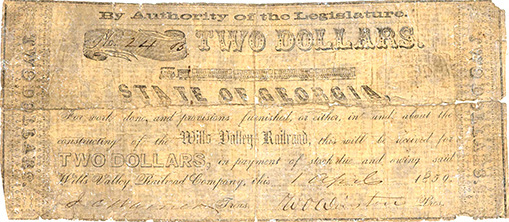 $2.00 G-1508.2 Wills Valley RR